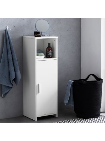 KADIMA DESIGN Badschrank | Weiß, 30x95.5x30cm, Tür, Ablage