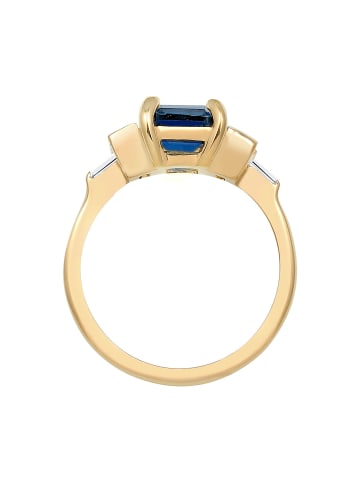 Elli Ring 925 Sterling Silber Cocktailring in Blau