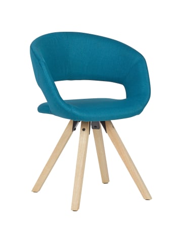 KADIMA DESIGN Küchenstuhl MELLA: Moderne Retro Holzstühle für den Esstisch in Blau
