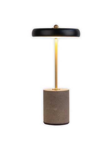 näve LED Tischleuchte "SETA" in schwarz - (L)15 cm x (B)15 cm x (H)30 cm - EEK G