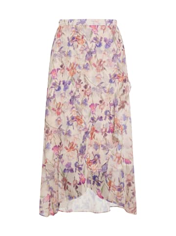 Usha Damen Rock in Creme Mehrfarbig
