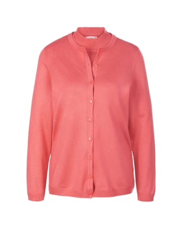 GOLDNER Kurzgröße:  Strickset aus Jacke, Halbarmpullover in hummer