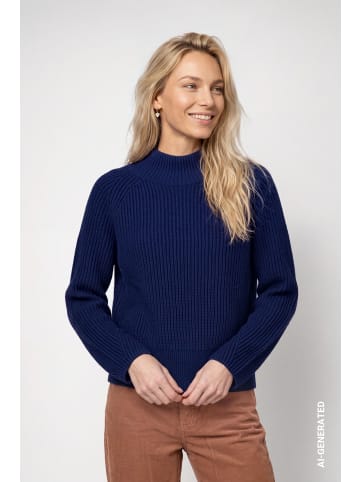 monari Strickpullover mit breitem Saum in Classic Navy