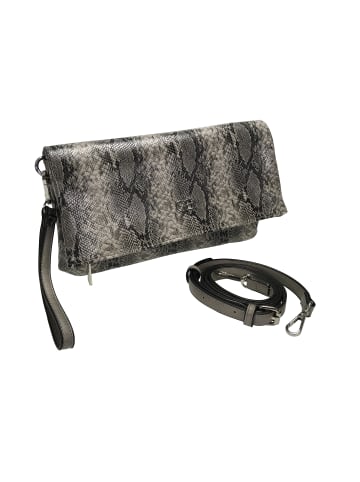 collezione alessandro Clutch und Umhängetasche " Bea " in grau Schlange