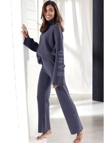 ELBSAND Sweater in blau meliert