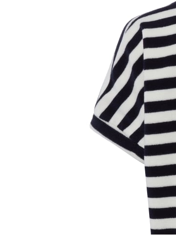 Marie Lund Frottee-Shirt in marine weiß - 0003