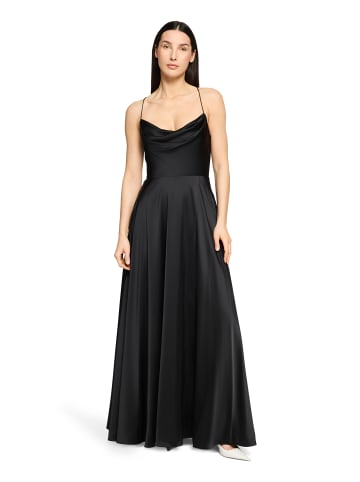 Vera Mont Abendkleid mit Wasserfallausschnitt in Schwarz