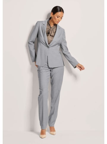 MADELEINE Einreihiger Woll-Blazer, tailliert in steingrau / melange