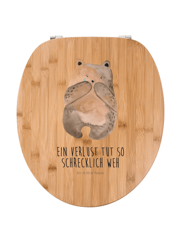 Mr. & Mrs. Panda Motiv WC Sitz Bär Verlust mit Spruch in Braun