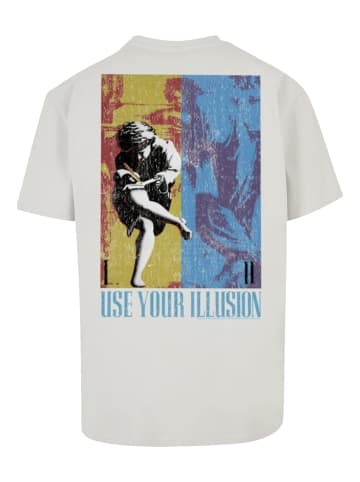 F4NT4STIC Heavy Oversize T-Shirt Guns 'n' Roses Music Double Illusion in lightasphalt