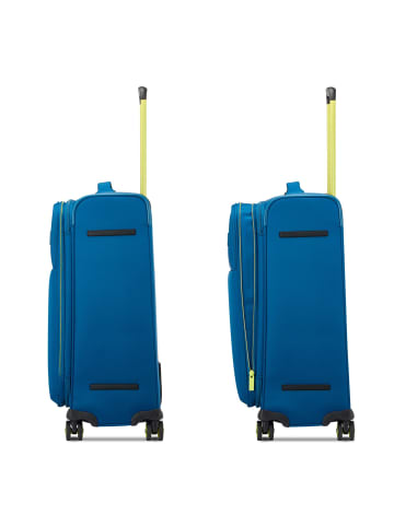 Roncato Move 4 Rollen Trolley 64 cm mit Dehnfalte in blu laguna