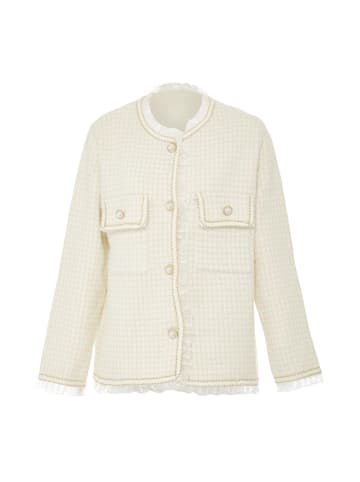 zitha Damen Strickjacke in Wollweiss