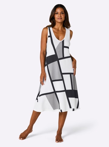 WITT WEIDEN Sommerkleid in weiß-schwarz