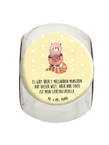Mr. & Mrs. Panda Kaffeedose Roter Panda mit Spruch in Gelb Pastell