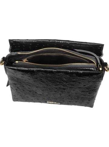 COCCINELLE Handtasche Boheme Shiny Ostrich 5801 in Nero