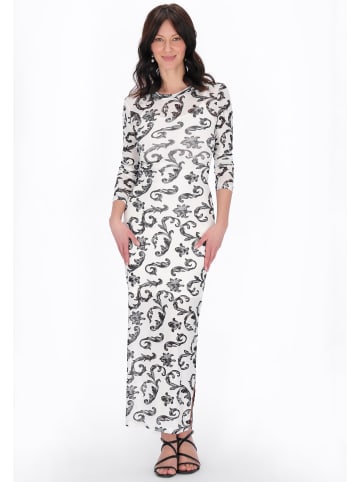 Usha Women Dress in offwhite black