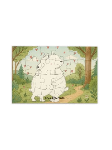 Mr. & Mrs. Panda Puzzle Eisbär Umarmen Design ohne Spruch in Weiß