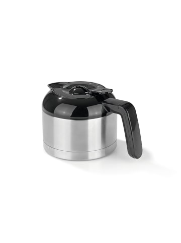 Barista Kaffeemaschine mit Mahlwerk 1000W Edelstahl/schwarz mit Isolierkanne Schwarz