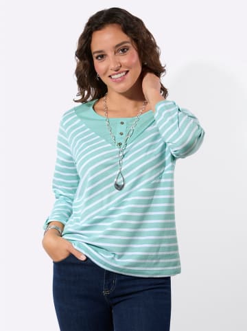 WITT WEIDEN Ringelshirt in mint-ecru-gemustert