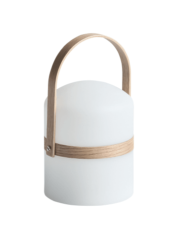 Beliani Tischlampe für den Außenbereich ESTERO in Weiß/Braun