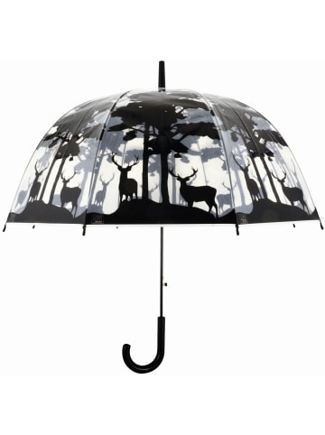 Esschert Design Stockregenschirm in Schwarz/Weiß/transparent