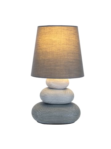näve Tischleuchte "STONEY" in grau - (L)16 cm x (B)16 cm x (H)31 cm