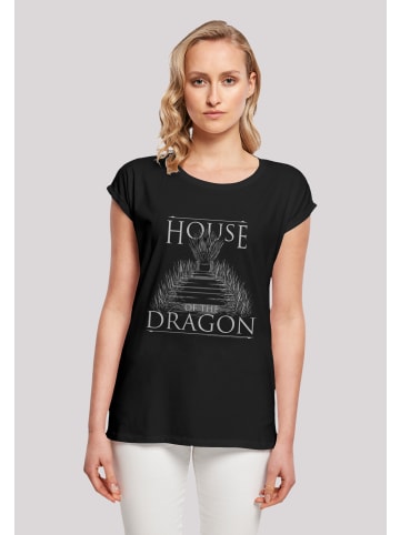 F4NT4STIC Extended Shoulder T-Shirt House Of The Dragon Throne in schwarz