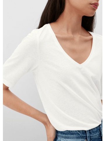 s.Oliver T-Shirt kurzarm in Creme