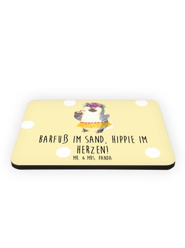 Mr. & Mrs. Panda Magnet Sommer Hippie mit Spruch in Gelb Pastell