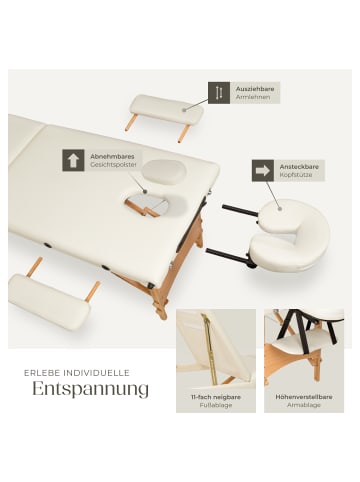 tectake Massagetisch klappbar mit Holzgestell, Polsterung
