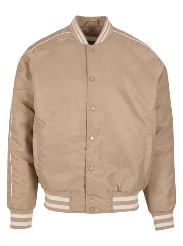 Urban Classics Urban Classics Racer Bomber Jacket in chalkdust