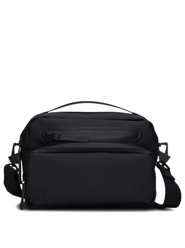 RAINS Cargo Box Bag - Umhängetasche 25 cm RFID (black) in schwarz