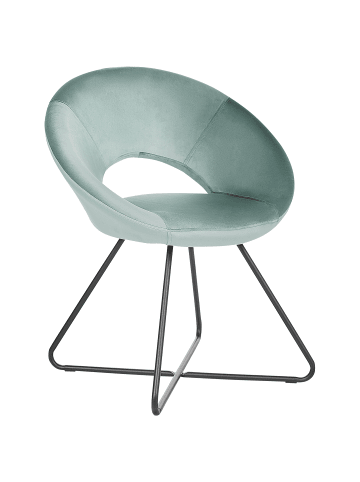 Beliani Esszimmerstuhl RACHEL in Grün/Schwarz - (W) 65 x (H) 77 x (L) 57 cm