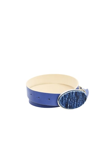 collezione alessandro Ledergürtel " Stone " in blau