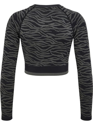 Hummel Longsleeve "Mt Saga Seamless Crop T-Shirt Ls" in Schwarz