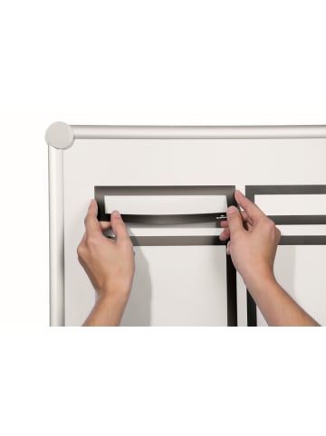 Durable Magnetrahmen Duraframe Magnetic Top 236x66mm magnetisch Packung mit 5 Stück schwarz