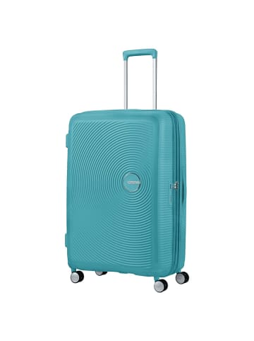American Tourister Soundbox - 4-Rollen-Trolley 77 cm erw. (gelb) in turquoise tonic