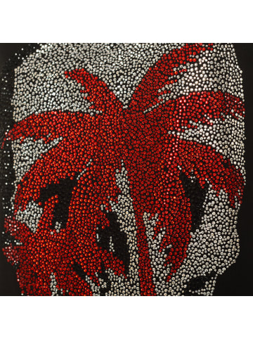 Roberto Geissini Skull Palm T-Shirt Schwarz