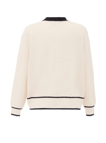 faina Women Cardigan in Wollweiss Schwarz