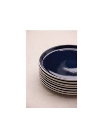 Bitz Teller Gastro in Weiss/Dunkelblau