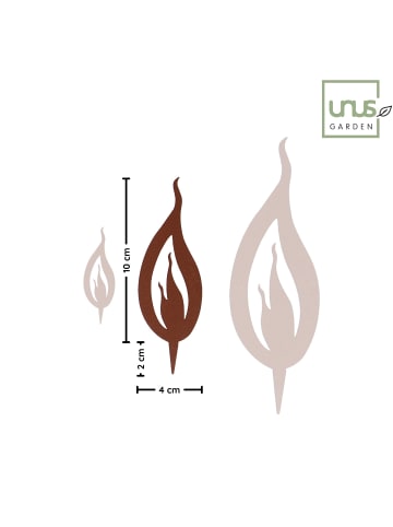 UNUS Gartenstecker Roststecker in Braun