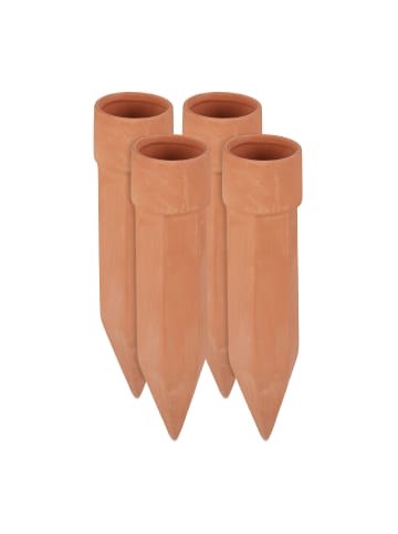 relaxdays 12x Tonkegel Bewässerung in Terrakotta