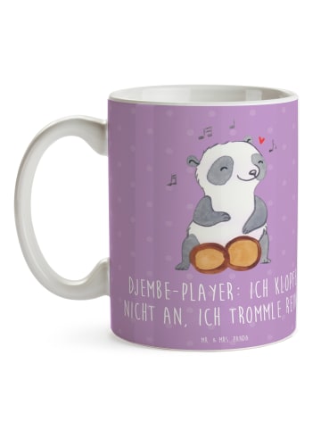 Mr. & Mrs. Panda Kaffeepott Djembe Rhythmus mit Spruch in Lavendeltraum