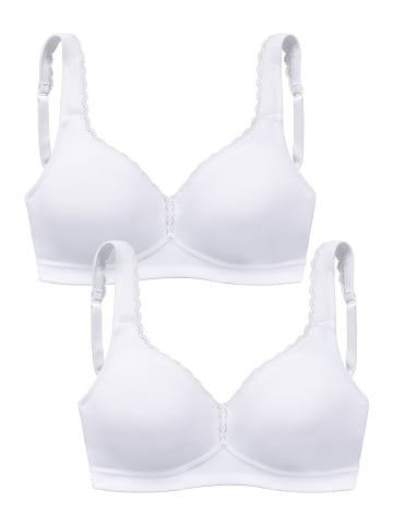PETITE FLEUR Entlastungs-BH in 2x weiß