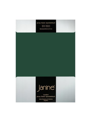 Janine Spannbettlaken Jersey Elastic in waldgrün