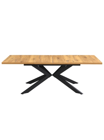 DUBI Möbel Ausziehstisch MALTE in Eiche - (B)140-220 x (H)76 x (T)90 cm