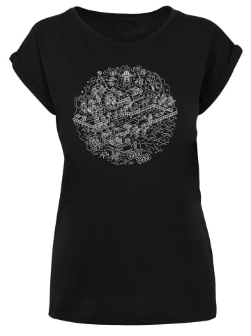 F4NT4STIC T-Shirt Star Wars Christmas Death Star Todesstern in schwarz