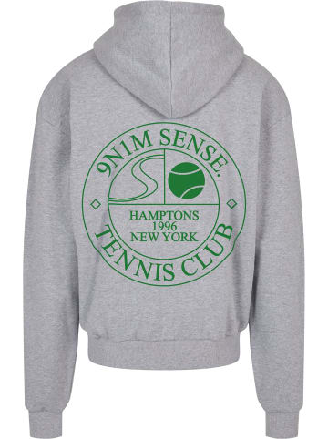 9N1M SENSE 9N1M SENSE SENSE Zip-Hoody Tennis Club Badge in heather grey