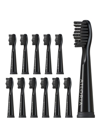 Ailoria FLASH TRAVEL Ersatzbürstenköpfe 12er Set in schwarz / schwarz