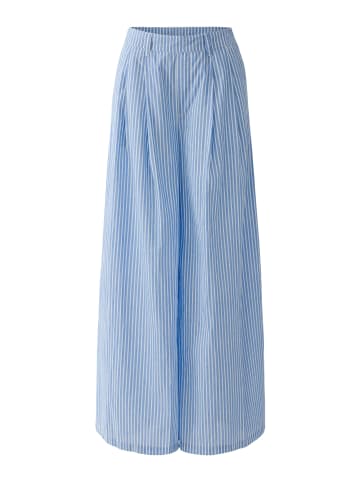 Oui Bundfaltenhose in lt blue white
